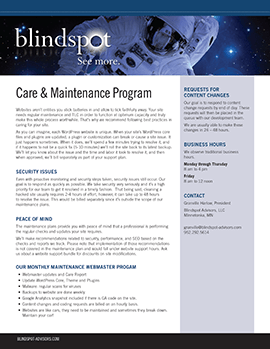 CARE & MAINTENANCE PROGRAM